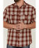 Brothers & Sons Men's Large Plaid Short Sleeve Button-Down Western Shirt , Red, hi-res