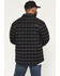 Image #4 - Hawx Men's Harvester Plaid Print Quilted Snap Jacket, Charcoal, hi-res