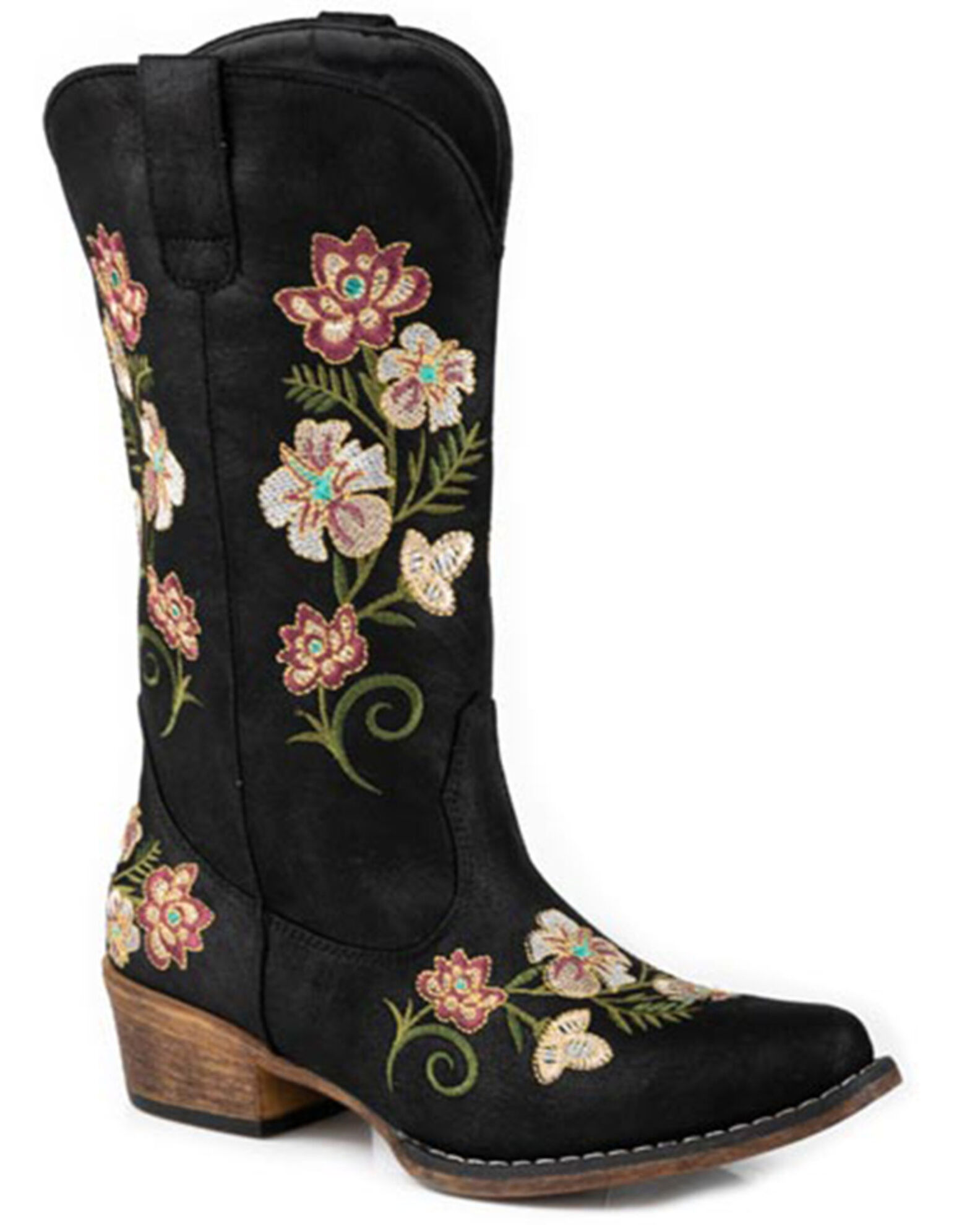Roper Women s Riley Floral Western Boots Snip Toe Boot Barn