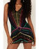Any Old Iron Women's Multicolored Beaded Dress, Black, hi-res
