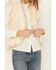 Shyanne Women's Fur Trim Knit Vest, Off White, hi-res