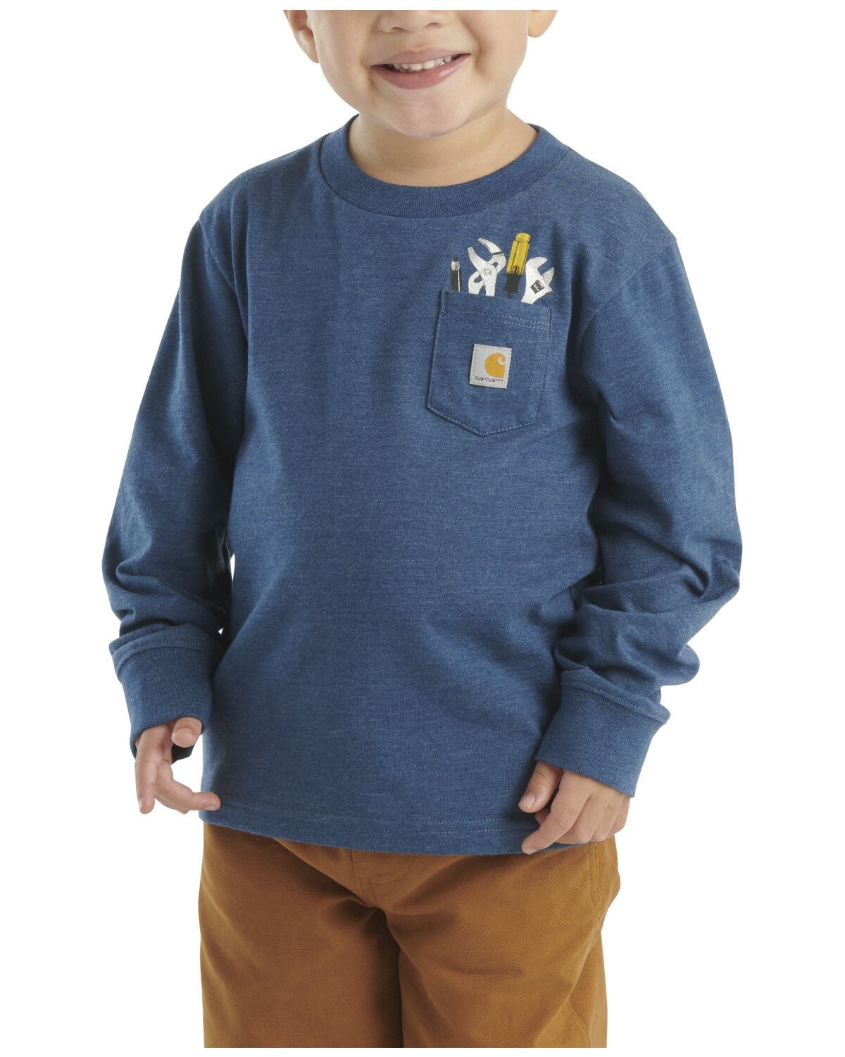 Carhartt Toddler Boys' Tool Pocket Long Sleeve Graphic T-Shirt, Blue, hi-res