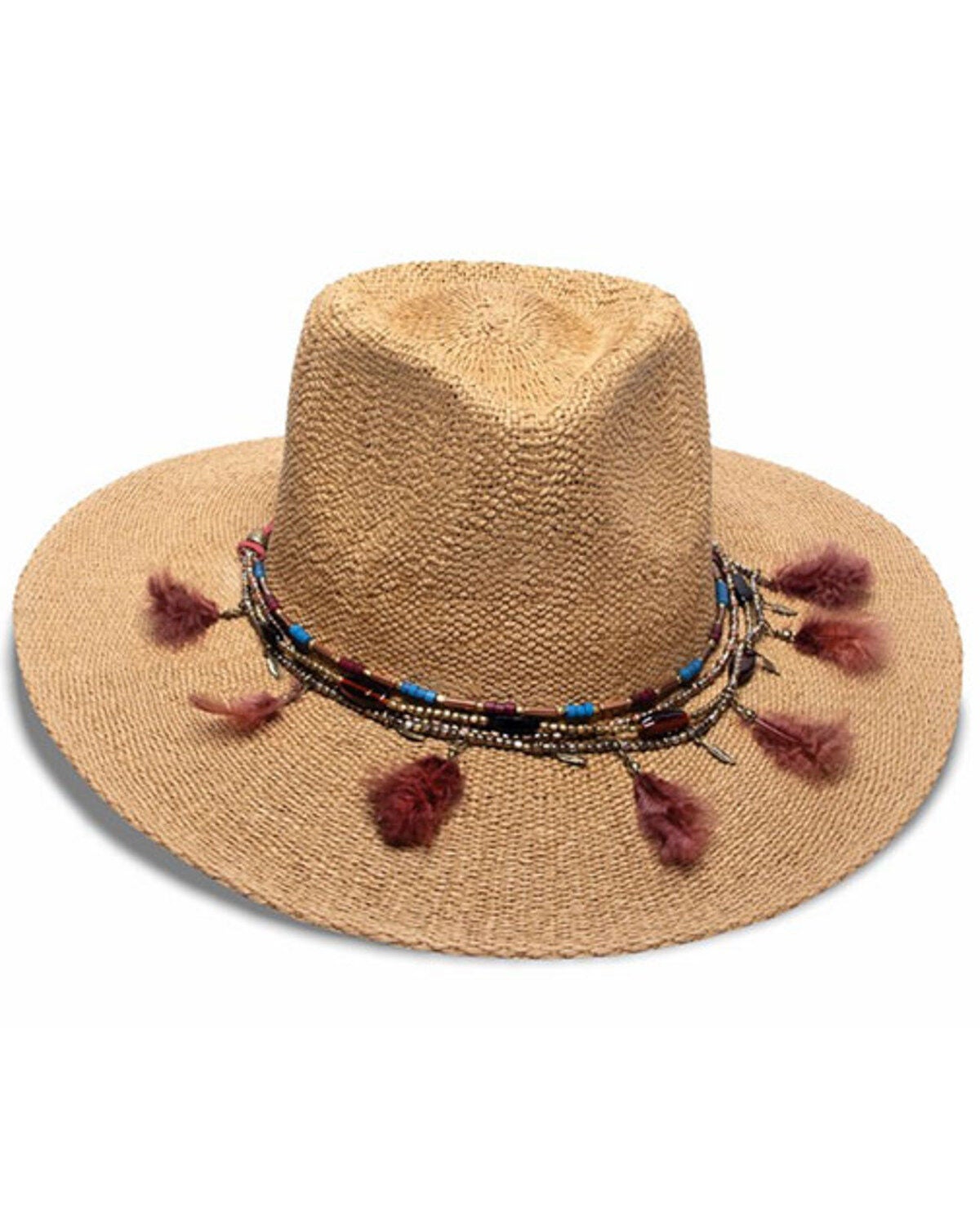 Image #1 - Nikki Beach Women's Toast Bo Toyo Straw Rancher Western Hat, Tan, hi-res