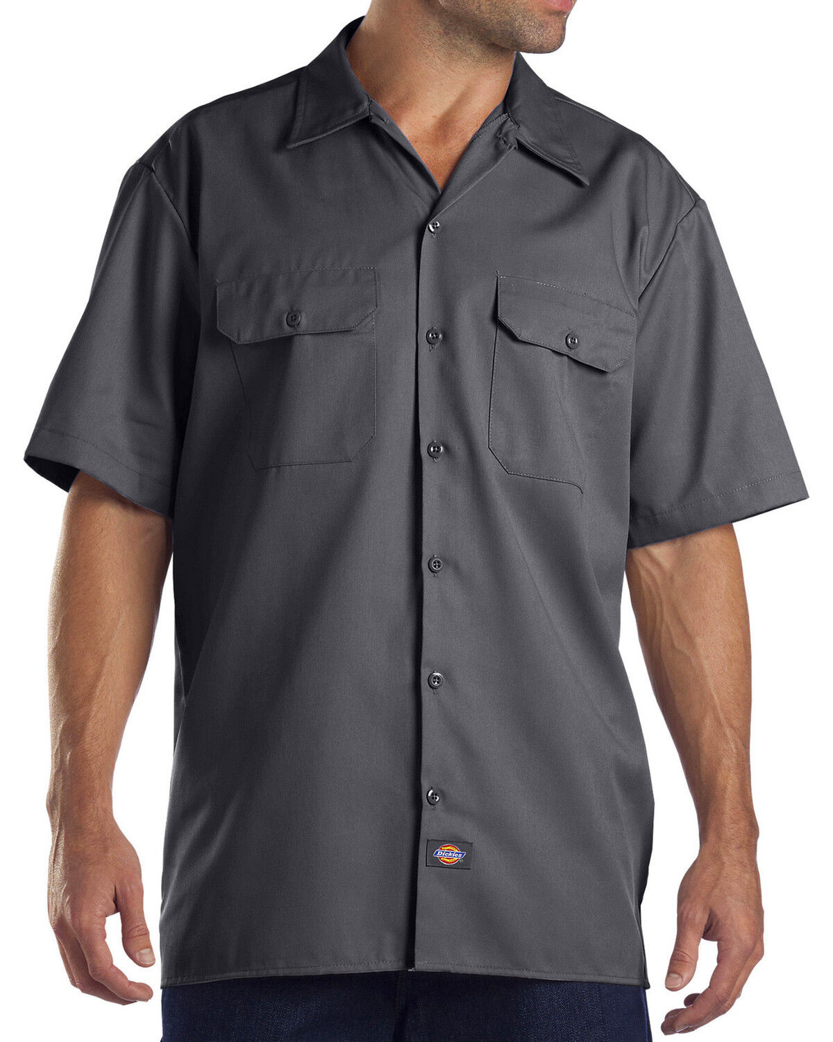 Image #1 - Dickies Men's Flex Twill Short Sleeve Button Down Work Shirt, , hi-res
