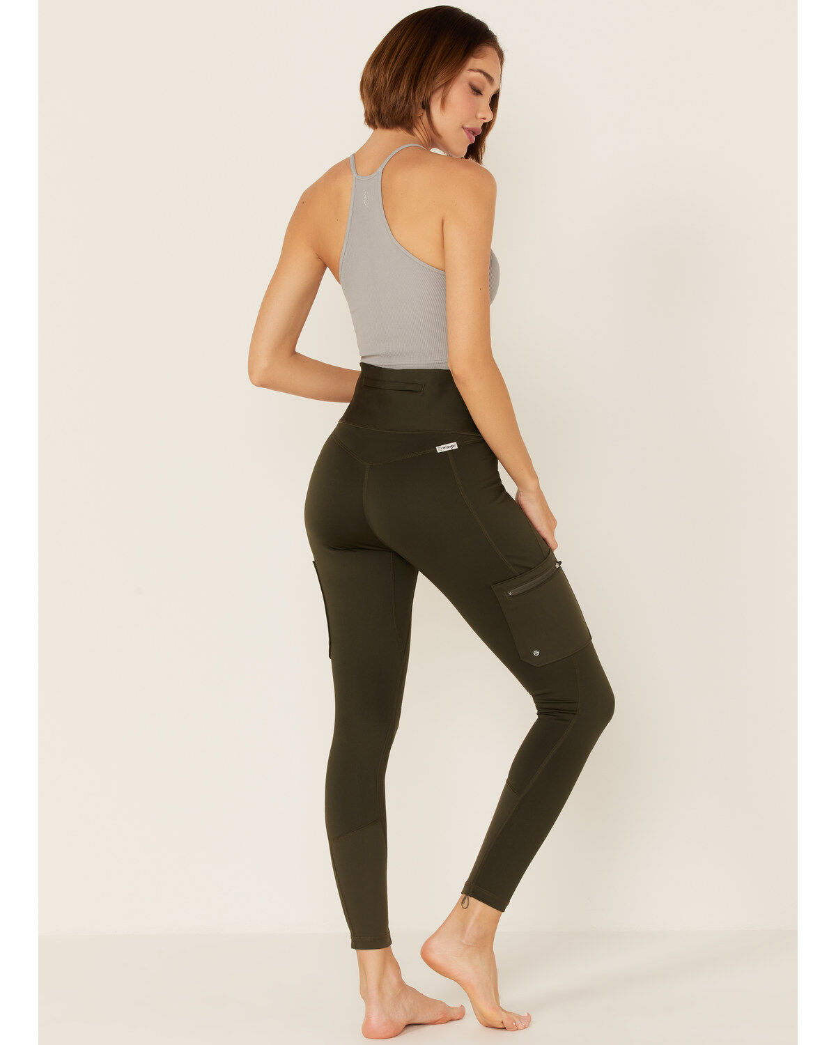 Image #4 - Wrangler Women's Cargo Leggings, Olive, hi-res