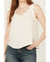 Image #3 - Eyeshadow Women's Lace Trim Tank Top, Ivory, hi-res