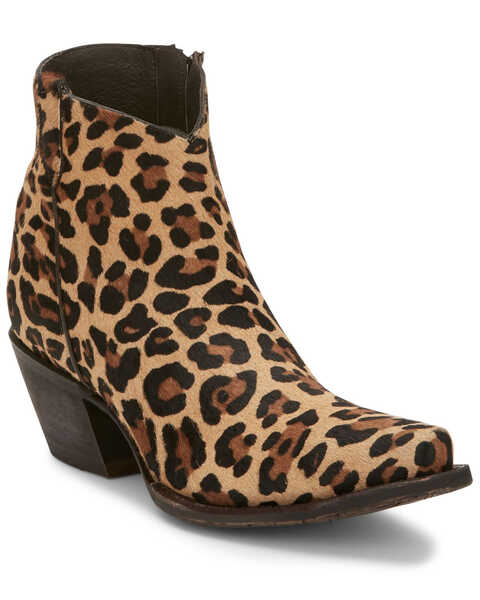 Image #1 - Tony Lama Women's Anahi Wildcat Fashion Booties - Snip Toe, Leopard, hi-res