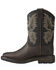Image #2 - Ariat Youth Boys' Workhog Bruin Western Boots, Brown, hi-res