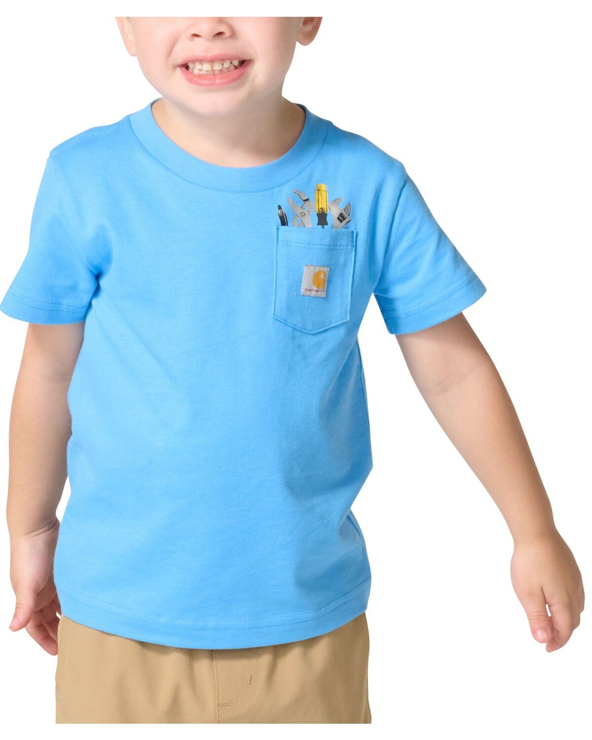 Carhartt Toddler Boys' Tool Kit Pocket Short Sleeve Graphic T-Shirt, Blue, hi-res