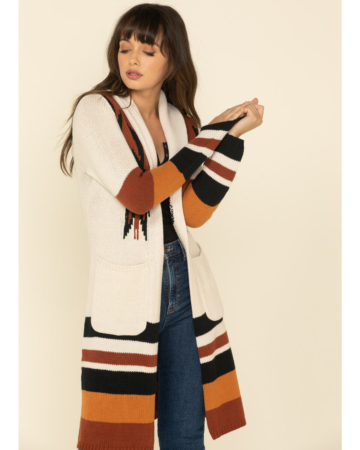 aztec duster cardigan