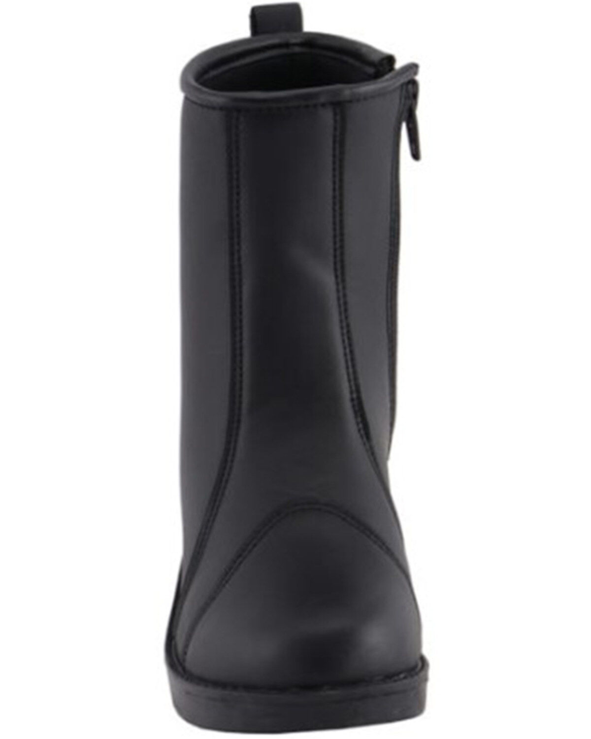 Image #4 - Milwaukee Leather Women's Clean Toe Cap Riding Boots - Round Toe, Black, hi-res