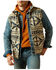 Image #1 - Ariat Men's Logo Softshell Vest, Cream, hi-res