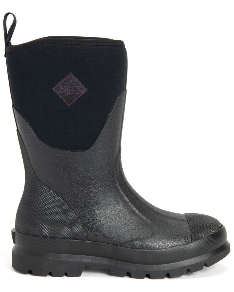 Muck Boots Women's Black Chore Rubber Boots - Round Toe | Boot Barn