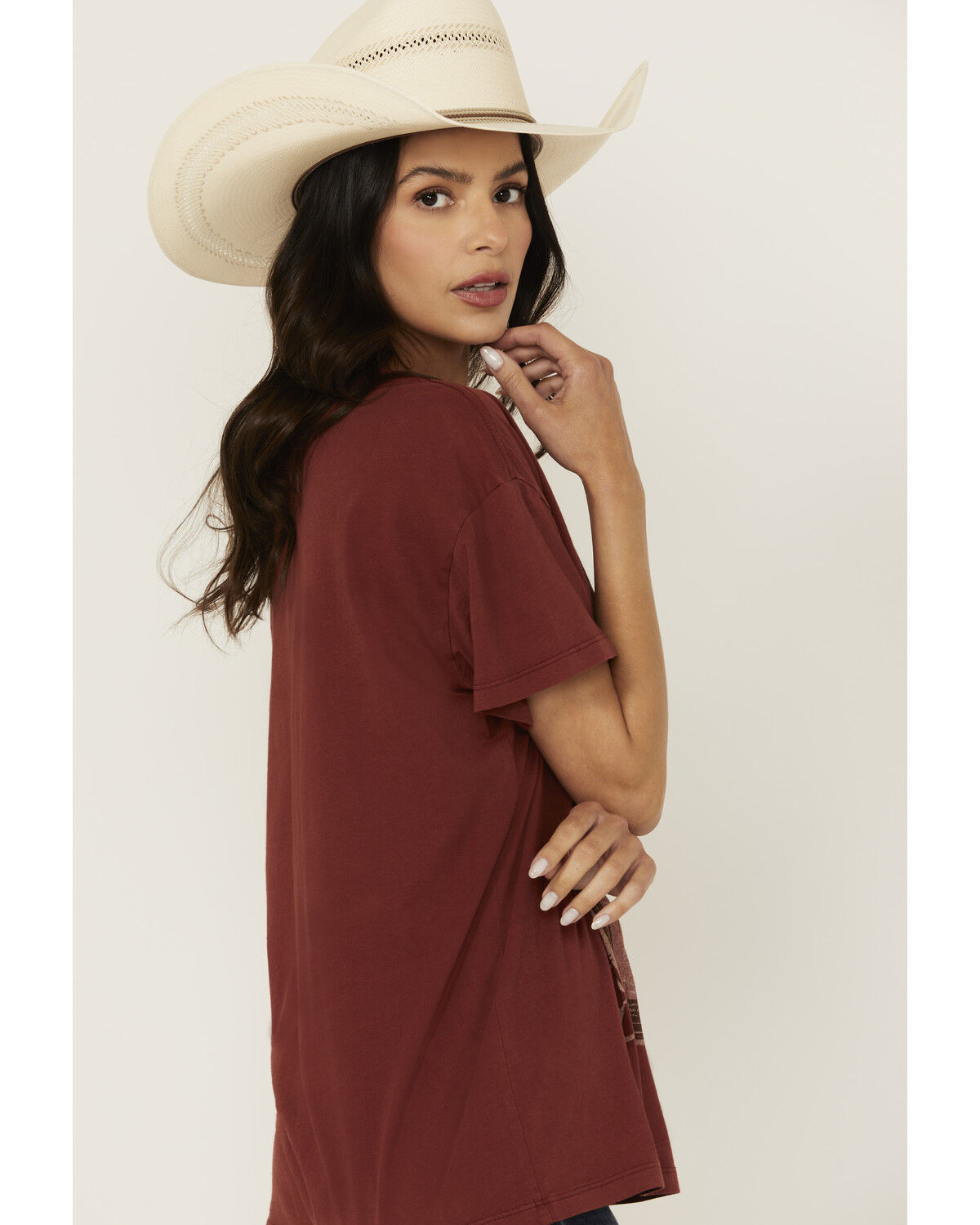 Image #2 - Cleo + Wolf Women's Day Drink Believer Short Sleeve Graphic Tee, Brandy Brown, hi-res