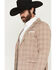 Image #2 - Rock & Roll Denim Men's Plaid Print Modern Fit Sportcoat, Tan, hi-res