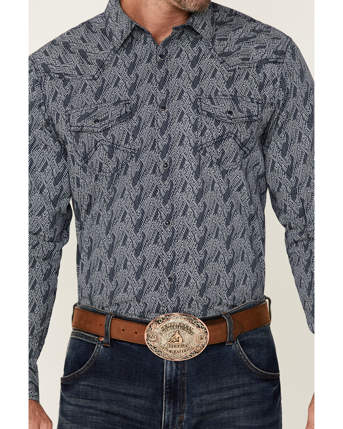 Image #3 - Cody James Men's Pacific Southwestern Print Long Sleeve Snap Western Shirt, , hi-res