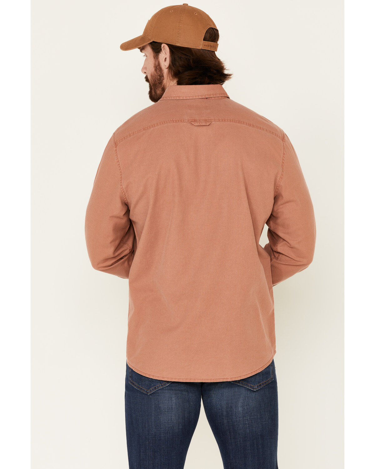 Image #4 - Pendleton Men's Rust Beach Shack Solid Long Sleeve Western Shirt, Rust Copper, hi-res