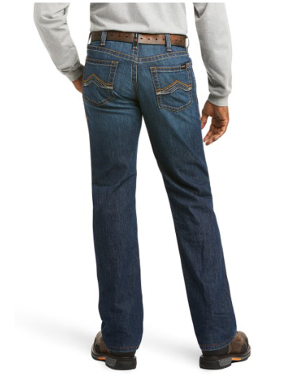Image #2 - Ariat Men's FR M4 Jett Duralight Low Stretch Boot Work Jeans - Big, Indigo, hi-res