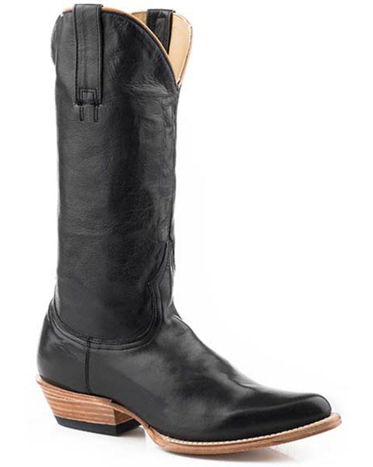 Stetson Women's Darby Tall Western Boots - Round Toe, Black, hi-res