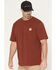 Image #2 - Carhartt Men's Loose Fit Heavyweight Logo Pocket Work T-Shirt, Red, hi-res