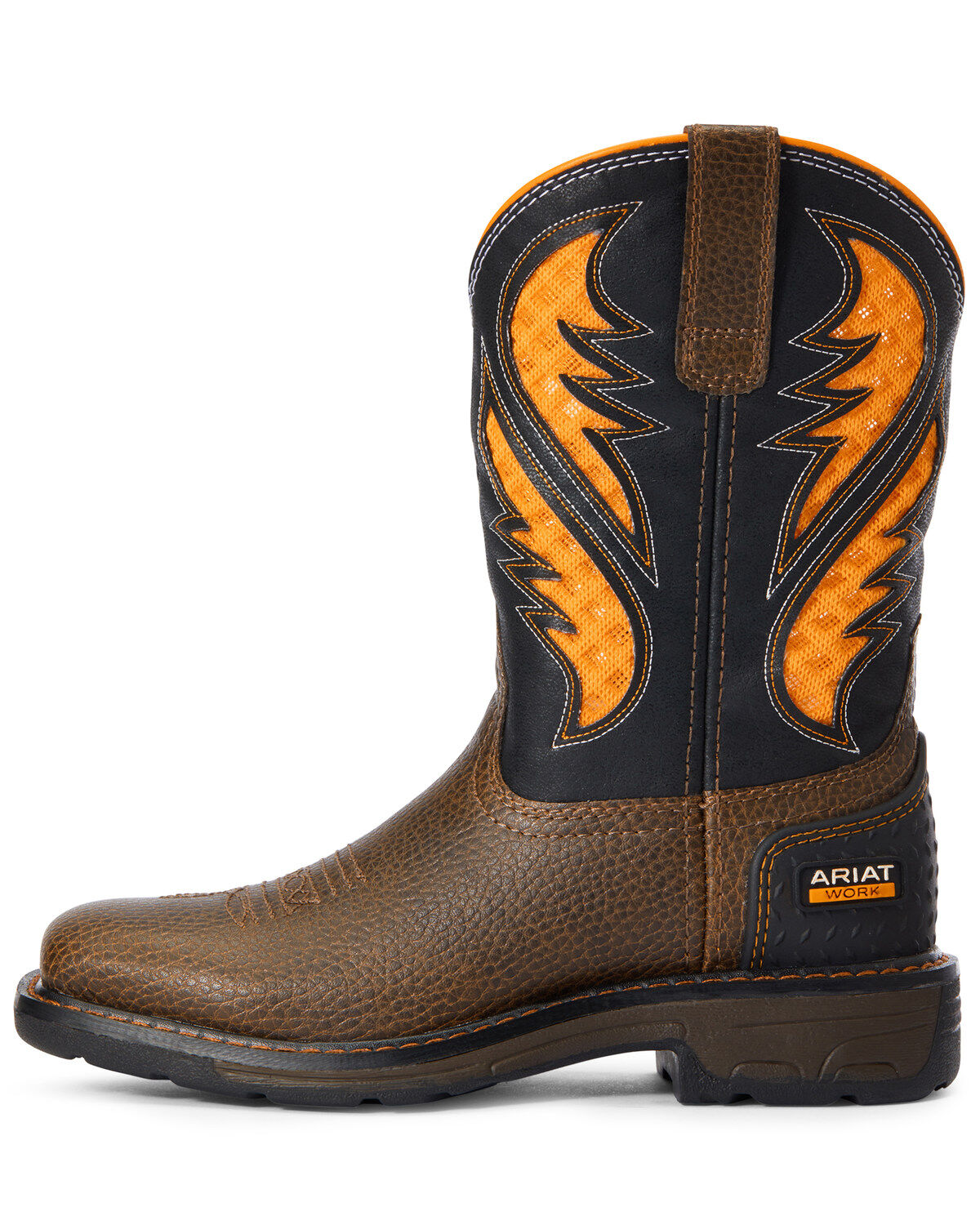Image #2 - Ariat Boys' VentTEK Western Work Boots - Broad Square Toe, Brown, hi-res