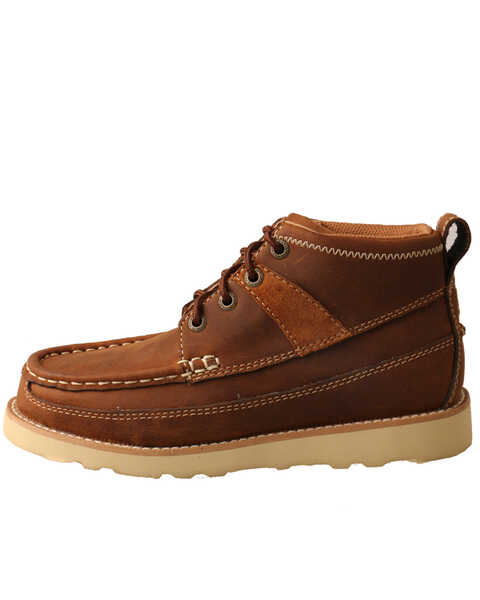 Image #3 - Twisted X Boys' Wedge Sole Work Boots - Soft Toe, Brown, hi-res