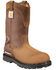 Carhartt Men's Waterproof Wellington Pull On Work Boots - Round Toe, Bison, hi-res