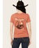 Image #4 - Wrangler Retro Women's Long Live Cowboys Short Sleeve Graphic Tee, Rust Copper, hi-res