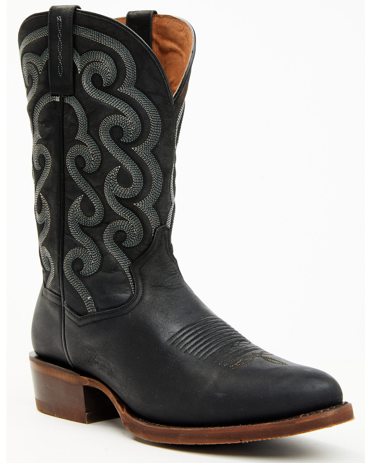 Image #1 - Dan Post Men's 12" Leon Western Performance Boots - Round Toe, Black, hi-res