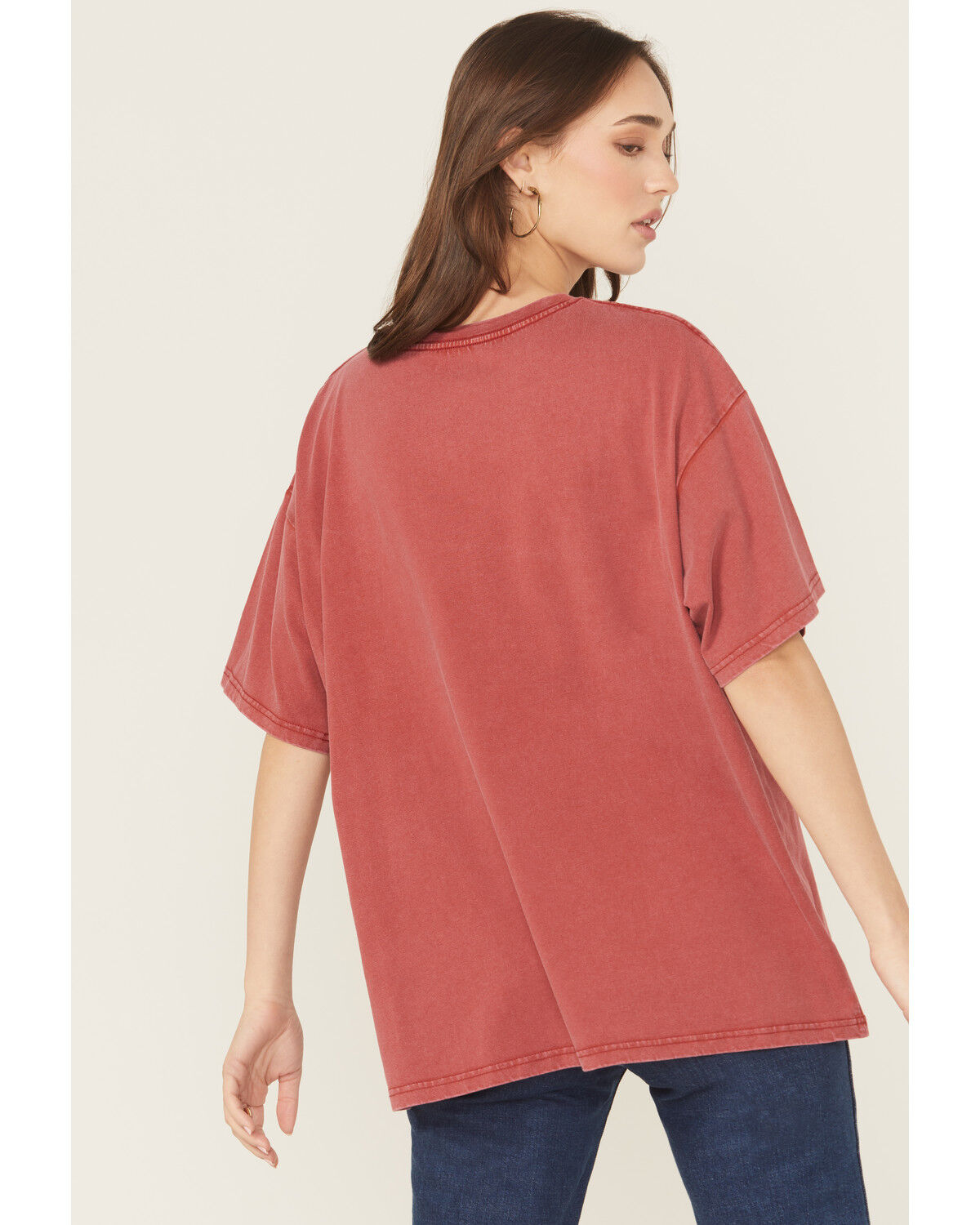 Image #4 - Wrangler Retro Women's Cowboy Logo Short Sleeve Oversized Graphic Tee, Rust Copper, hi-res