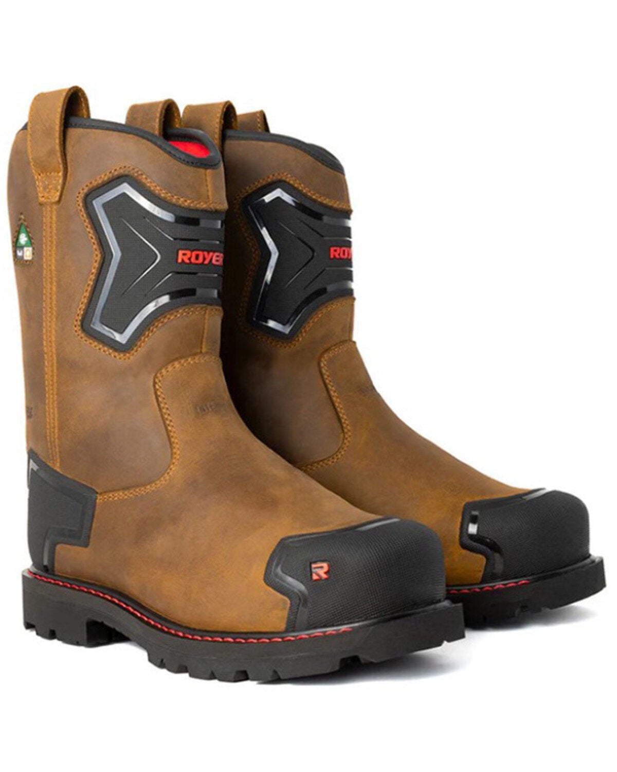 ROYER Men's 10" Wellington Interguard 2.0 Work Boots - Composite Toe, Brown, hi-res