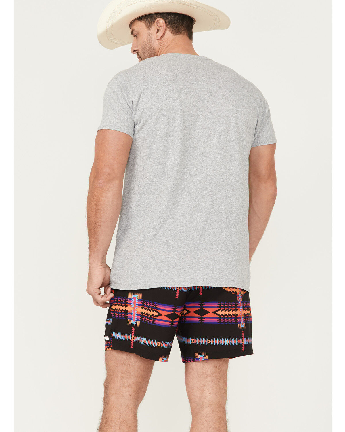 Image #3 - Rock & Roll Denim Men's Southwestern Print Stretch Board Shorts, Black, hi-res