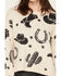 Image #3 - Idyllwind Women's Saddleridge Western Conversational Print Sweater, Cream, hi-res