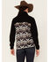 Cinch Women's Geo Print Polar Fleece Sweater, Black, hi-res