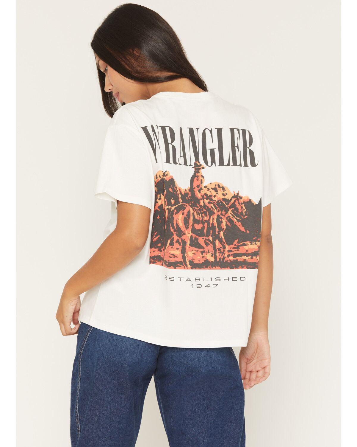 Wrangler Women's Desert Short Sleeve Graphic Tee, White, hi-res