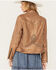 Image #4 - Cripple Creek Women's Asymmetric Front Studded Back Leather Jacket, Copper, hi-res