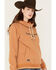 Image #2 - Kimes Ranch Women's Two Scoops Logo Pullover Fleece Hoodie, Rust Copper, hi-res