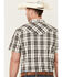 Image #4 - Cody James Men's Statement Dobby Plaid Short Sleeve Snap Western Shirt, White, hi-res