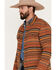 Image #2 - Pendleton Men's Striped Sherpa-Lined Snap Western Shirt Jacket, Brown, hi-res