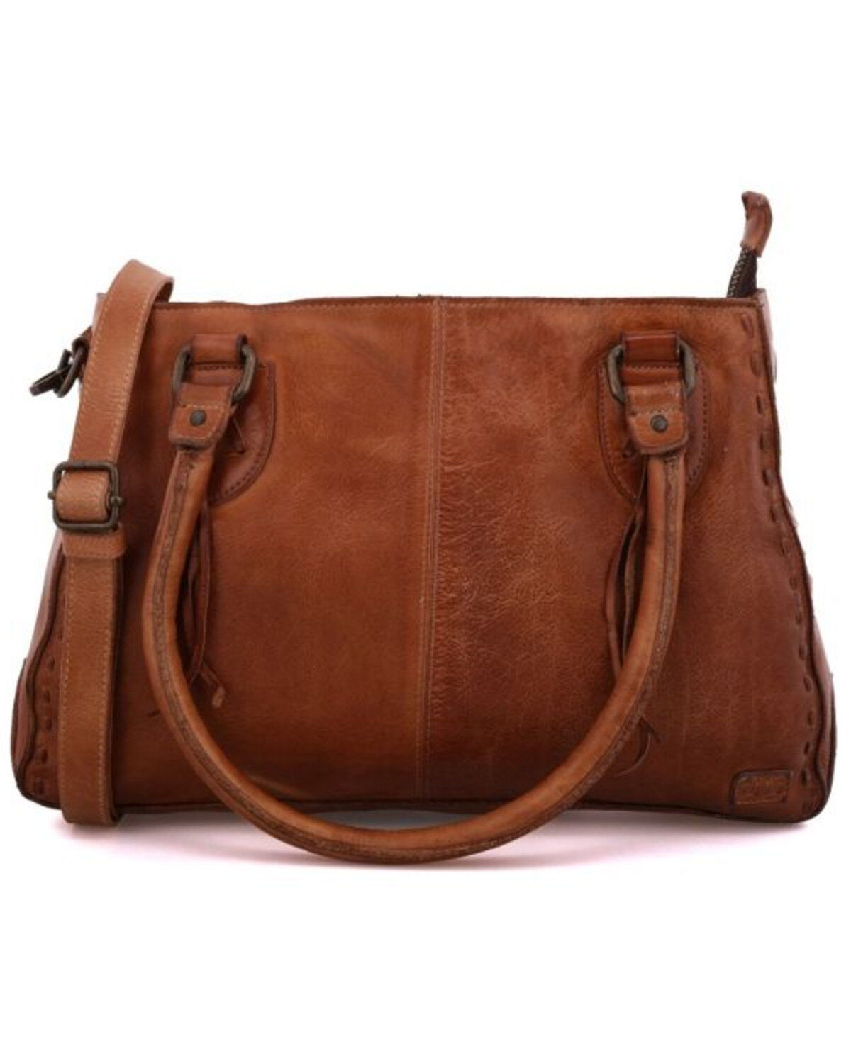 Image #1 - Bed Stu Women's Rockababy Leather Satchel Bag, Tan, hi-res