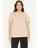 Image #1 - Carhartt Women's Loose Fit Heavyweight Short Sleeve Pocket Work Tee, Taupe, hi-res