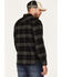 Brixton Men's Bowery Plaid Print Long Sleeve Button-Down Flannel Shirt, Black, hi-res