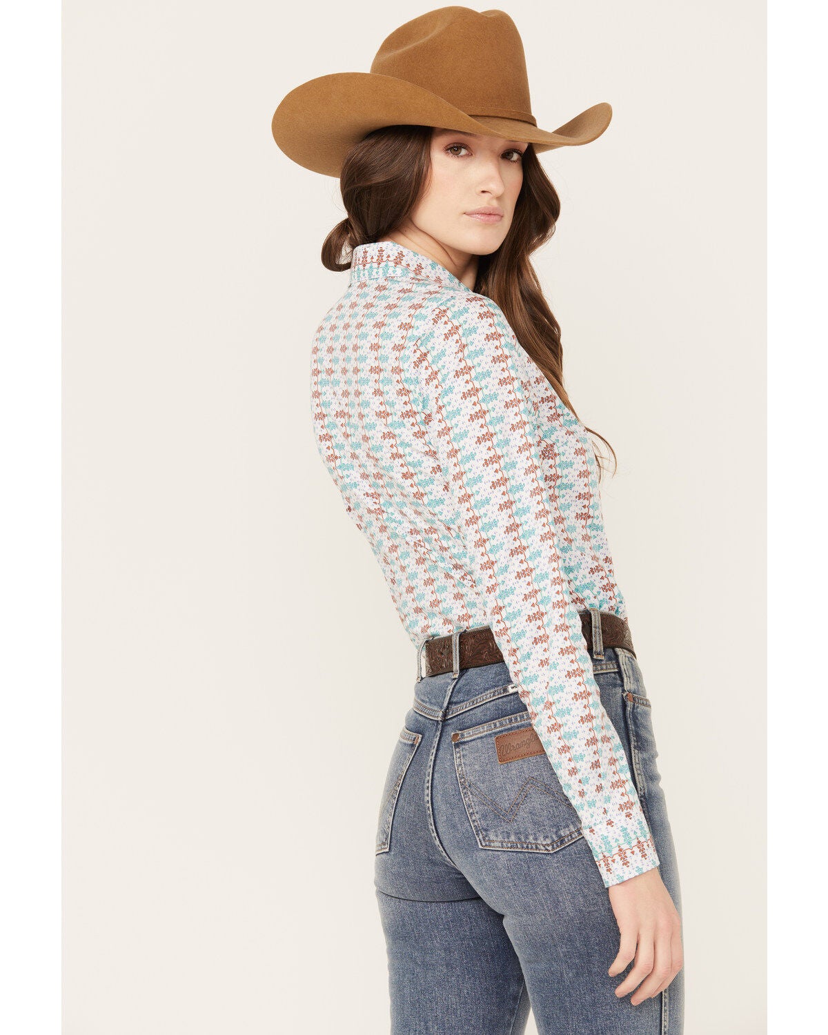 Image #4 - Cinch Women's Southwestern Print Long Sleeve Button Down Western Shirt, , hi-res