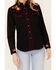 Image #3 - Rockmount Ranchwear Women's Vintage Floral Embroidered Long Sleeve Snap Western Shirt, Black, hi-res