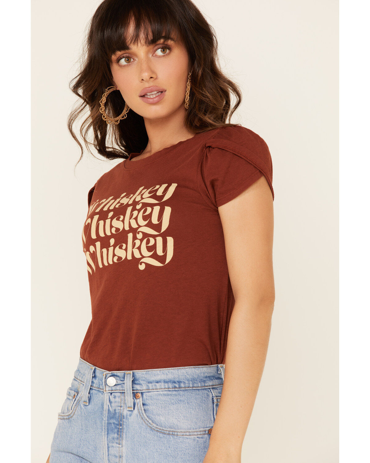 Image #3 - Shyanne Women's Whiskey Whiskey Whiskey Graphic Tee, Rust Copper, hi-res