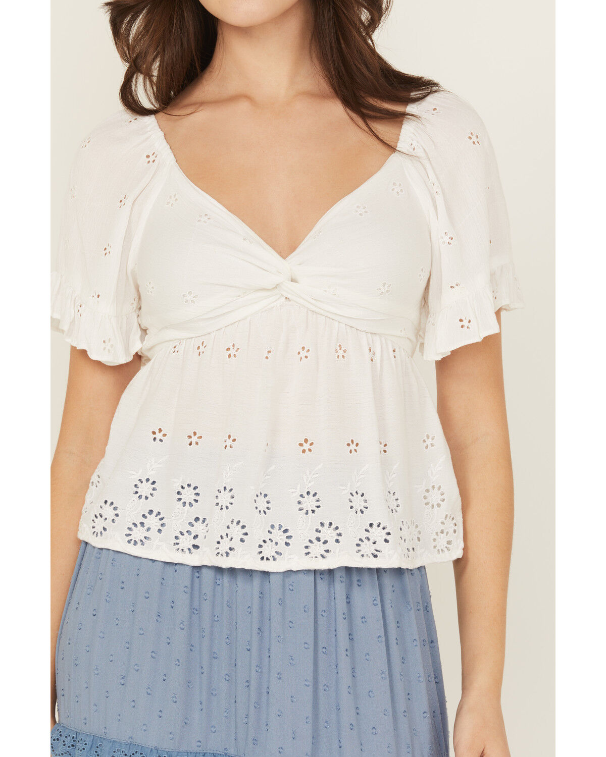 全国どこでも送料無料！ Eyelet Women's Angie Short Barn Boot | Shirt Sleeve Puff トップス