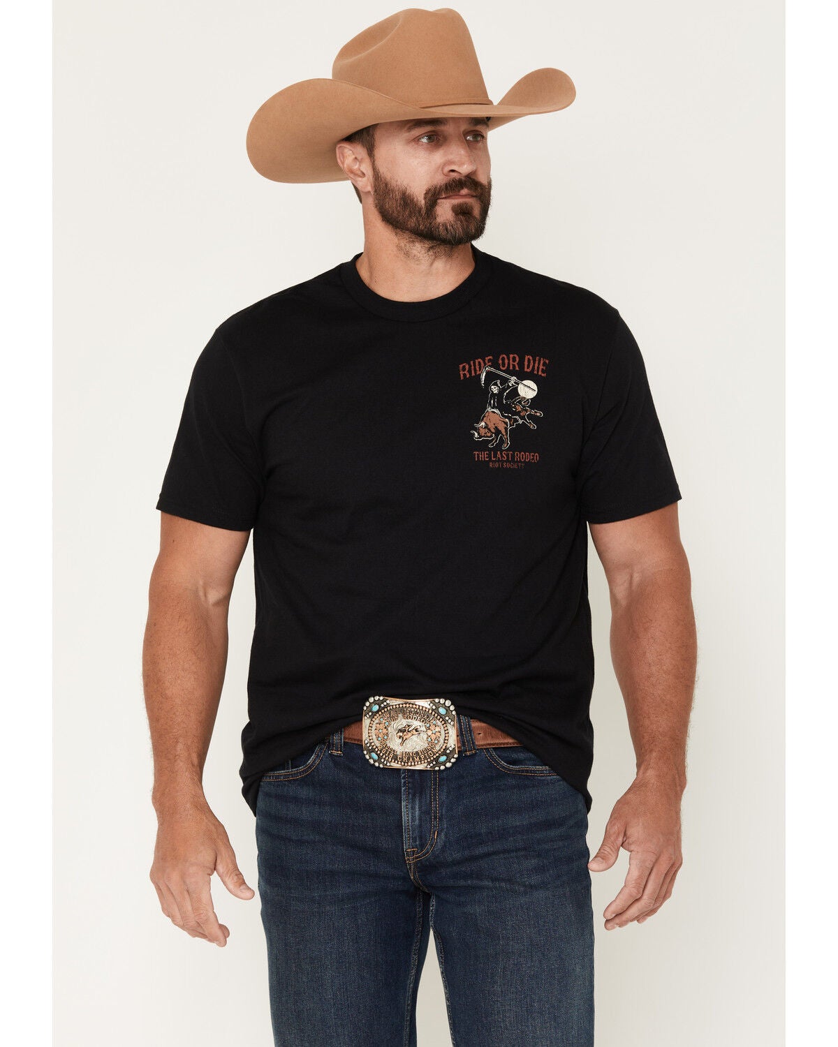 Image #2 - Riot Society Men's Ride Or Die Short Sleeve Graphic T-Shirt, Black, hi-res