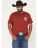 Image #1 - Wrangler X Coors Banquet Men's Chest Logo Short Sleeve Graphic T-Shirt, Red, hi-res