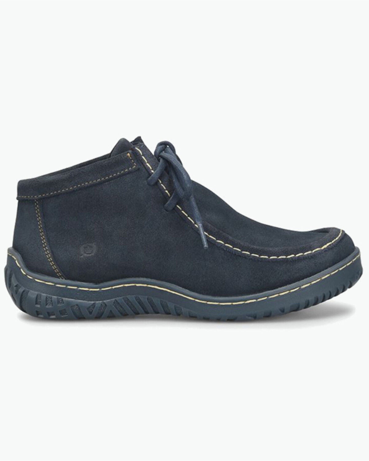 Image #2 - Born Women's Basin Suede Chukka Booties - Moc Toe, Navy, hi-res