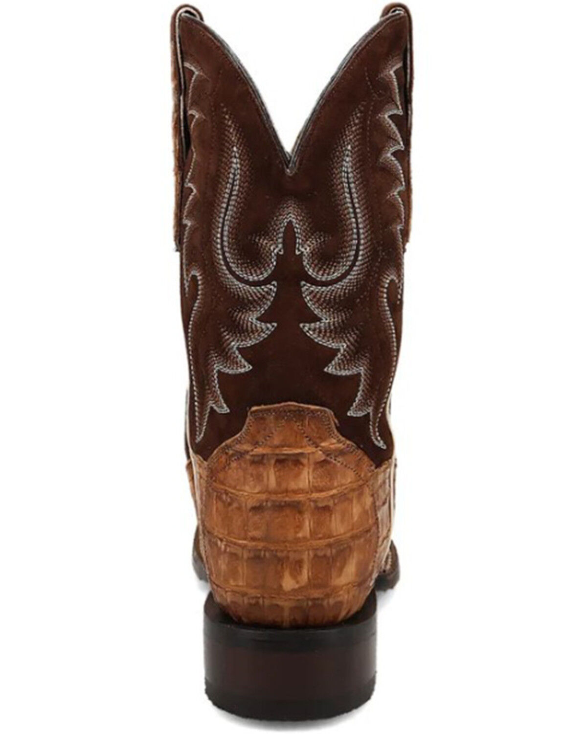 Image #5 - Dan Post Leon Exotic Caiman Western Boots - Broad Square Toe, Brass, hi-res